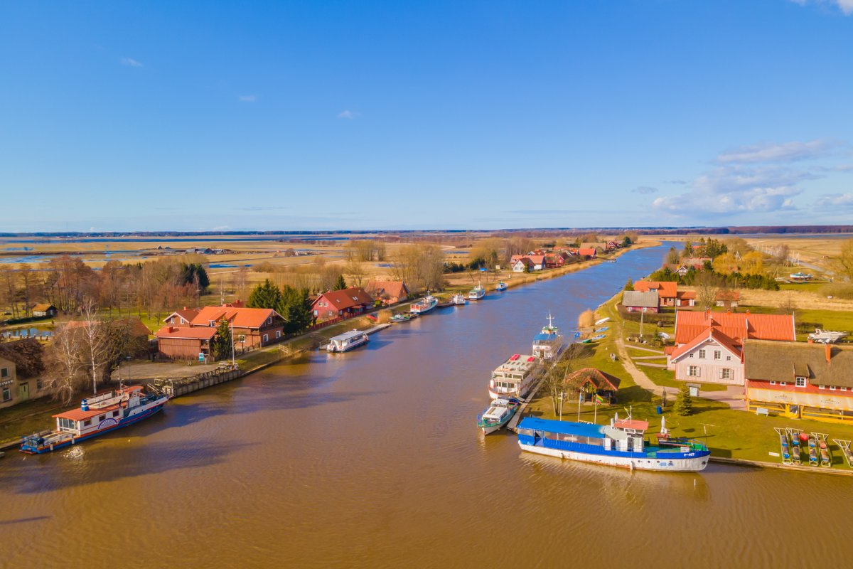 Mingės kaimas su kanalais, Nemuno delta