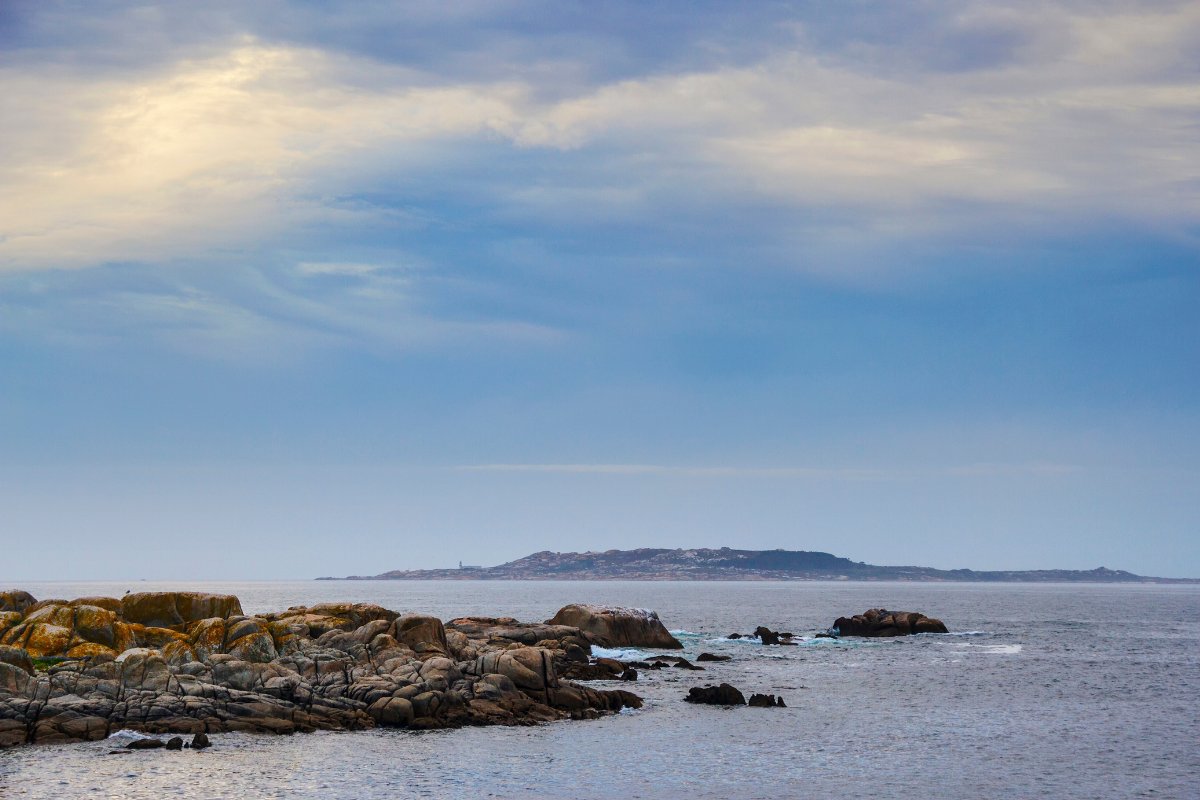 Isla de Sálvora, Galicija – negyvenama sala Arousa įlankoje, Atlanto salų nacionalinis parkas